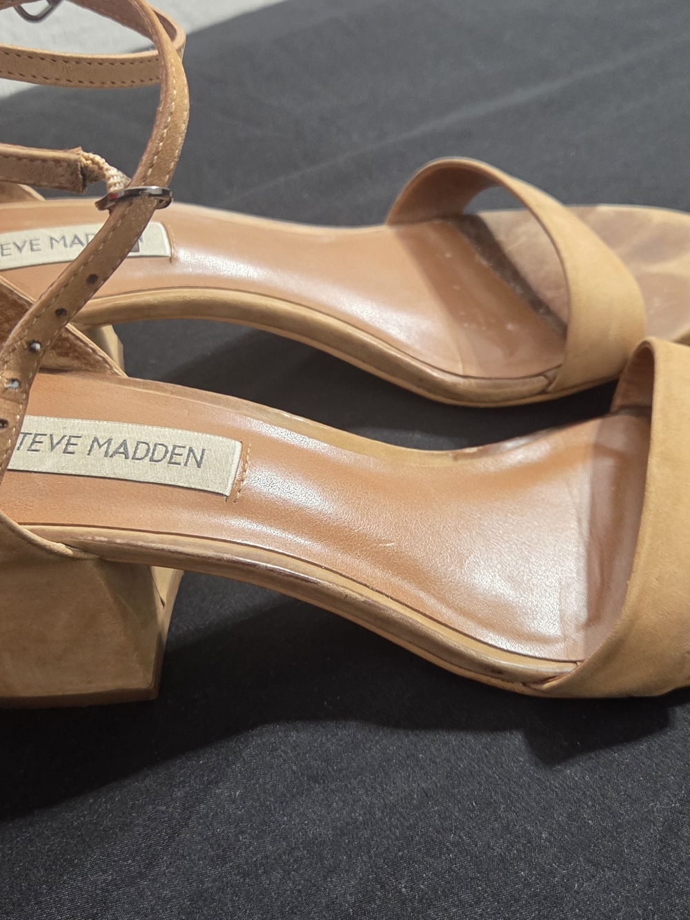 Steve Madden Tan Block Heel Sandals
